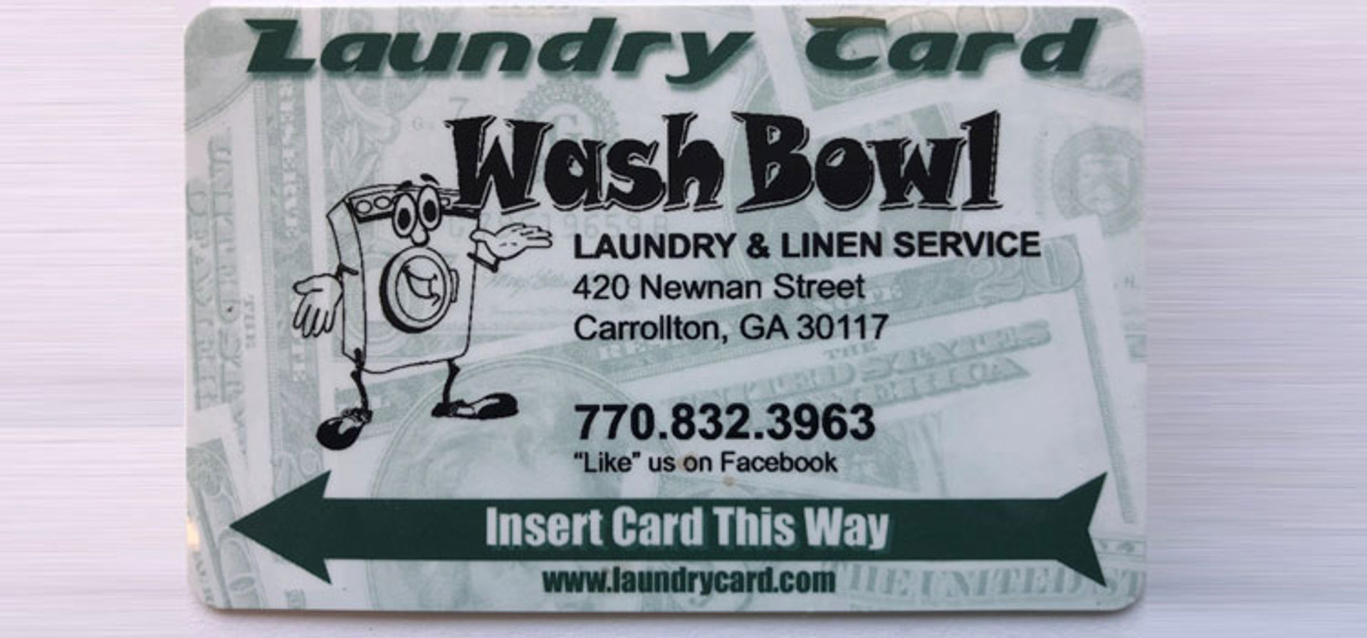 Wash Bowl Laundry Card